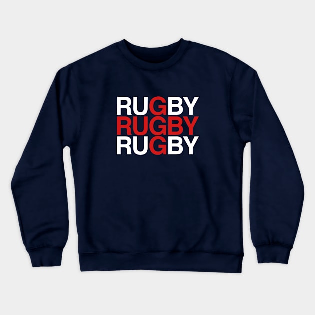 RUGBY Union Jack Flag Crewneck Sweatshirt by eyesblau